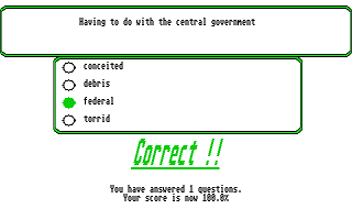 G.R.W. Multiple Choice Quiz atari screenshot